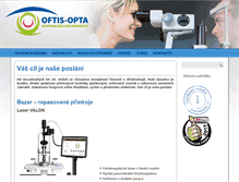 Tablet Screenshot of oftis-opta.cz